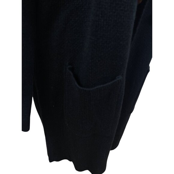 Cici Bird Womens Black Double-Breasted Long Knit Cardigan Sz L - New - Picture 5 of 8